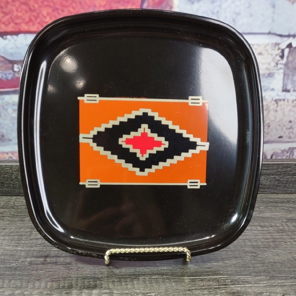Vintage Couroc Southwestern Inspired Tray